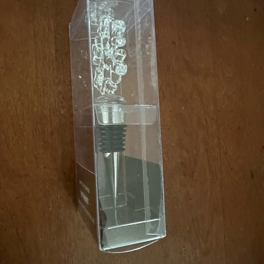 Pier 1 imports clear snowflake olive oil wine bottle stopper